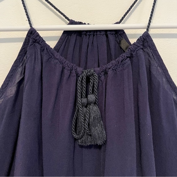 Papaya - Spaghetti Strap Navy Blue Blouse Size S - Picture 4 of 8